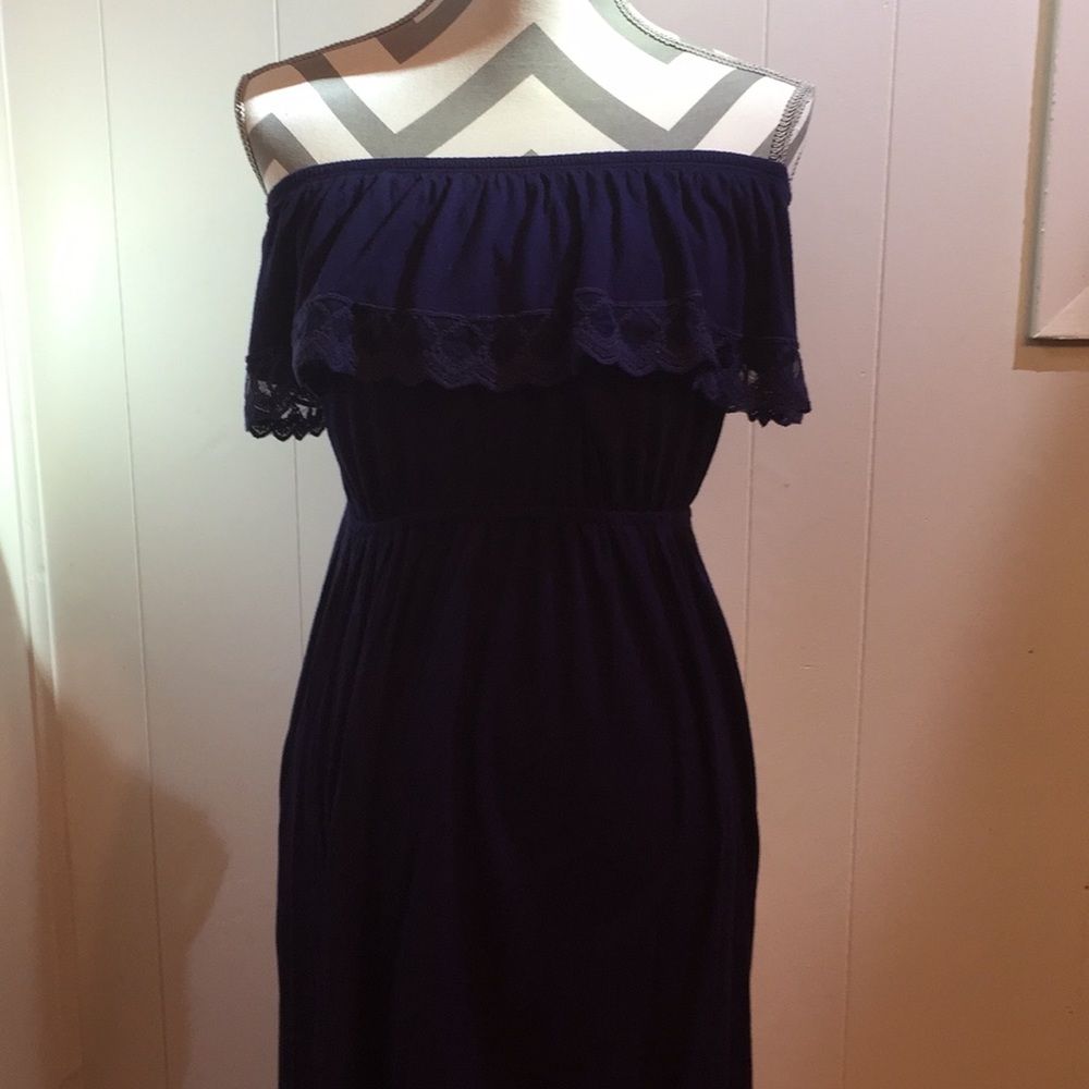 Navy High/ Low Dress